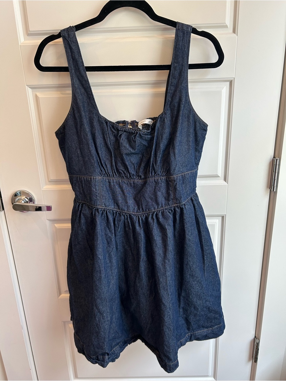 Altar'd State Dark Blue Denim Romper